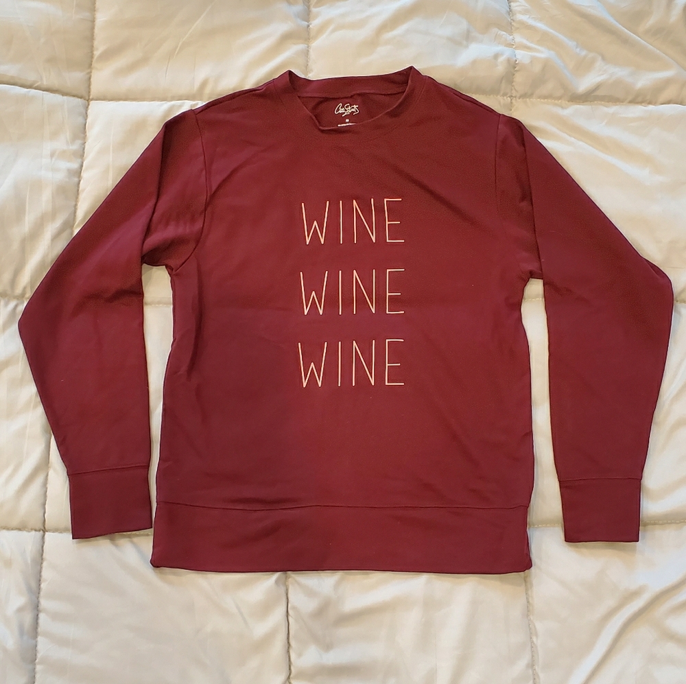 City Streets Maroon crew-neck sweater